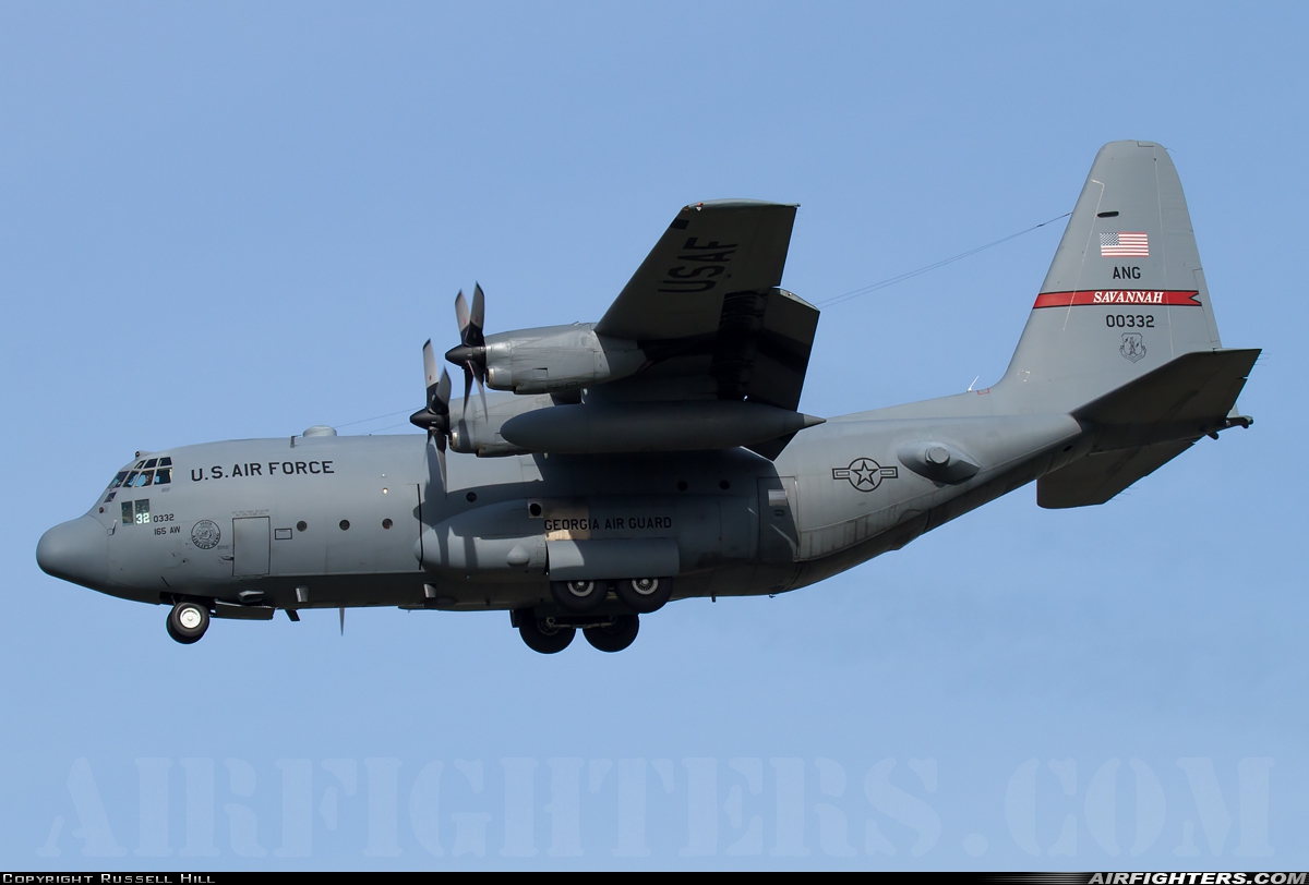 USA - Air Force Lockheed C-130H Hercules (L-382) 80-0332 at Portland - Int. (PDX / KPDX), USA