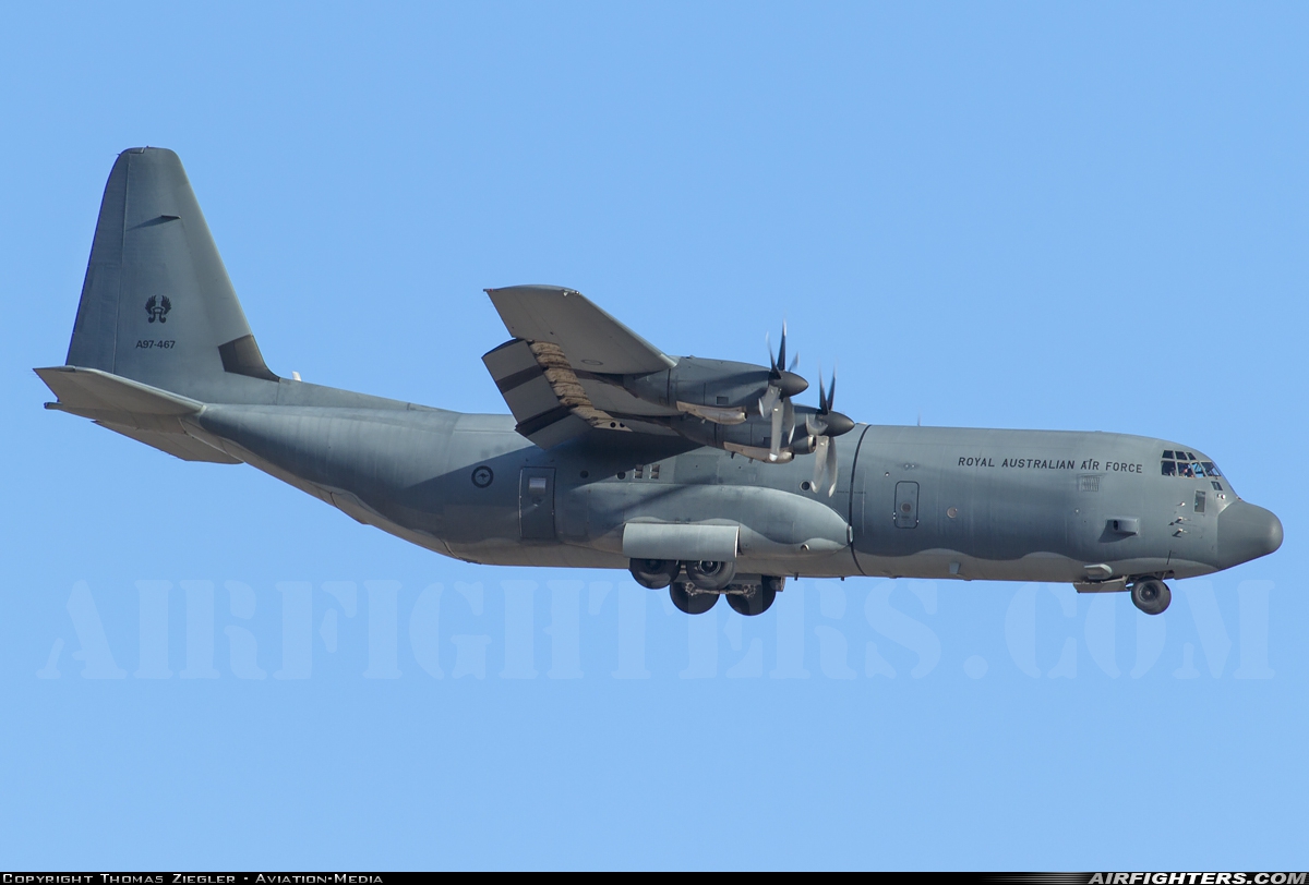 Australia - Air Force Lockheed Martin C-130J-30 Hercules (L-382) A97-467 at Las Vegas - Nellis AFB (LSV / KLSV), USA