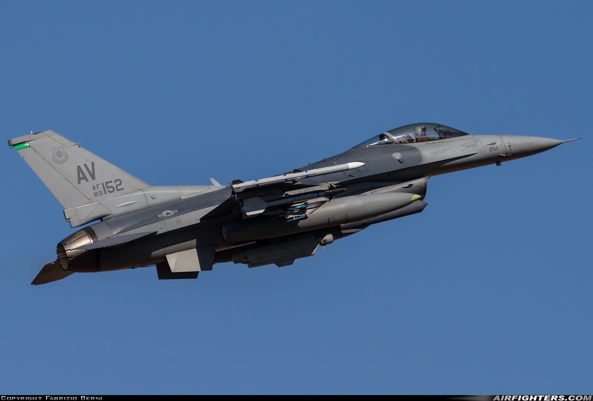 USA - Air Force General Dynamics F-16C Fighting Falcon 89-2152 at Aviano (- Pagliano e Gori) (AVB / LIPA), Italy