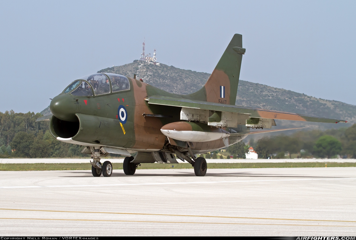 Greece - Air Force LTV Aerospace TA-7C Corsair II 154477 at Araxos (GPA / LGRX), Greece