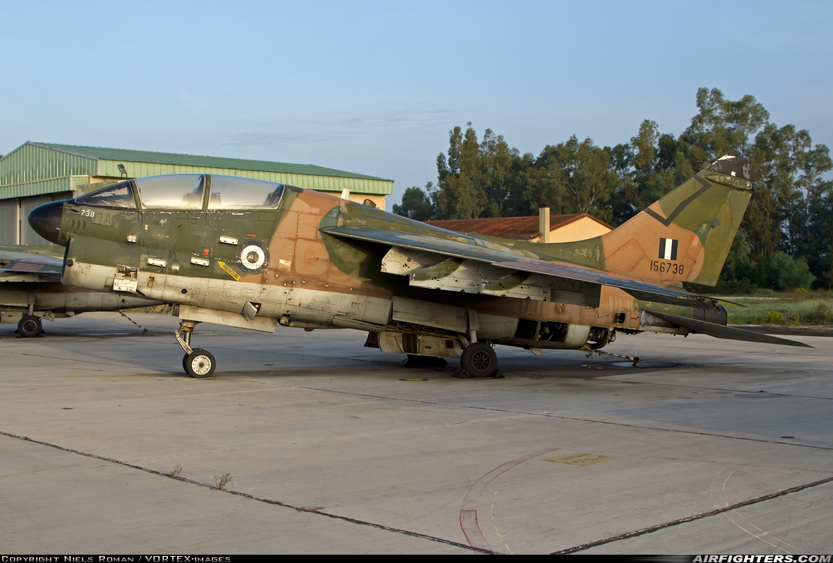 Greece - Air Force LTV Aerospace TA-7C Corsair II 156738 at Araxos (GPA / LGRX), Greece