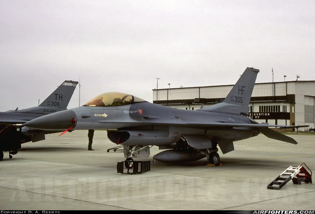 USA - Air Force General Dynamics F-16C Fighting Falcon 84-1305 at Terre Haute - Int. / Hulman Field (Regional) (HUF / KHUF), USA