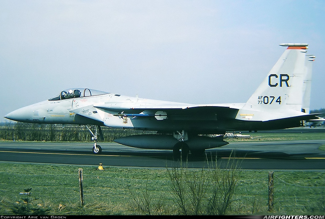 USA - Air Force McDonnell Douglas F-15A Eagle 77-0074 at Utrecht - Soesterberg (UTC / EHSB), Netherlands