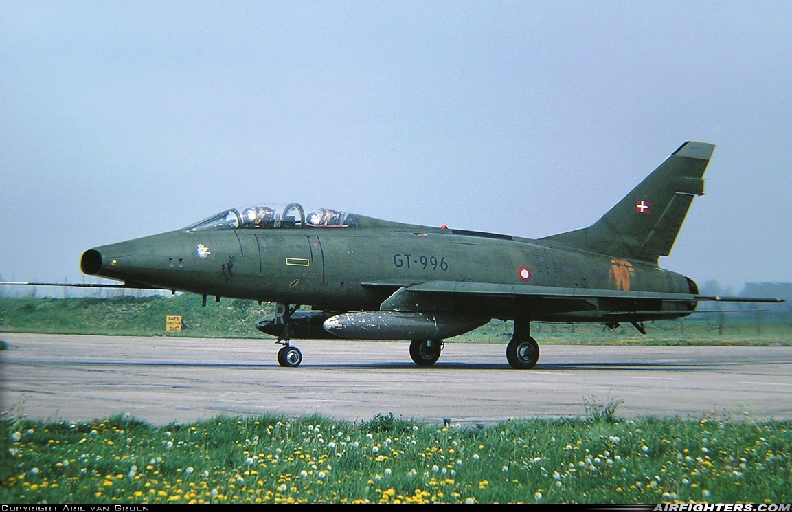 Denmark - Air Force North American TF-100F Super Sabre GT-996 at Leeuwarden (LWR / EHLW), Netherlands