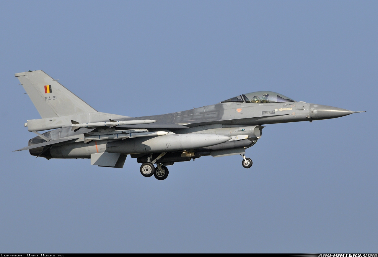 Belgium - Air Force General Dynamics F-16AM Fighting Falcon FA-91 at Leeuwarden (LWR / EHLW), Netherlands