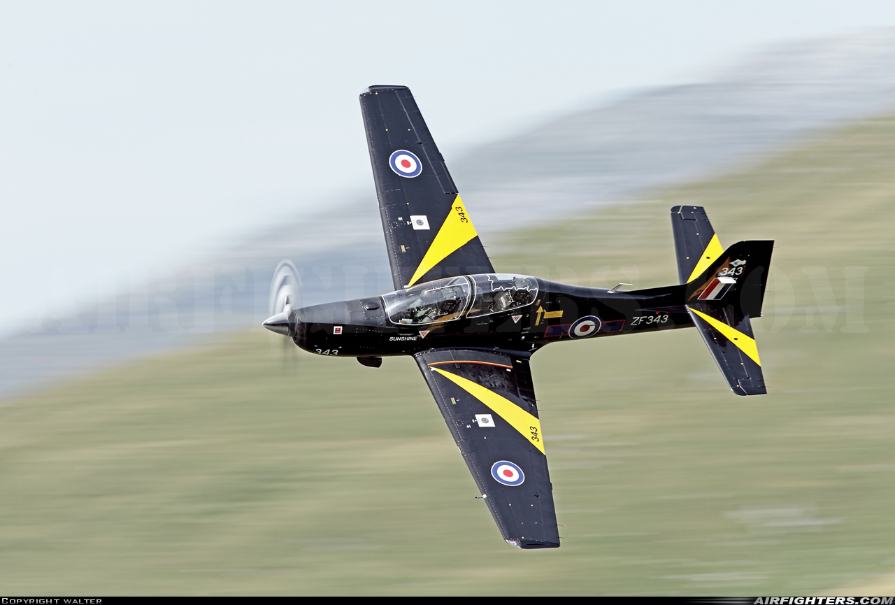 UK - Air Force Short Tucano T1 ZF343 at Off-Airport - Machynlleth Loop Area, UK