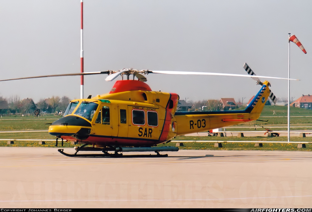 Netherlands - Air Force Agusta-Bell AB-412SP Grifone R-03 at Den Helder - De Kooy (DHR / EHKD), Netherlands