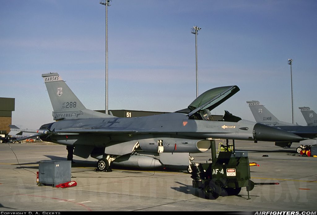 USA - Air Force General Dynamics F-16C Fighting Falcon 84-1288 at Wichita - McConnell AFB (IAB / KIAB), USA