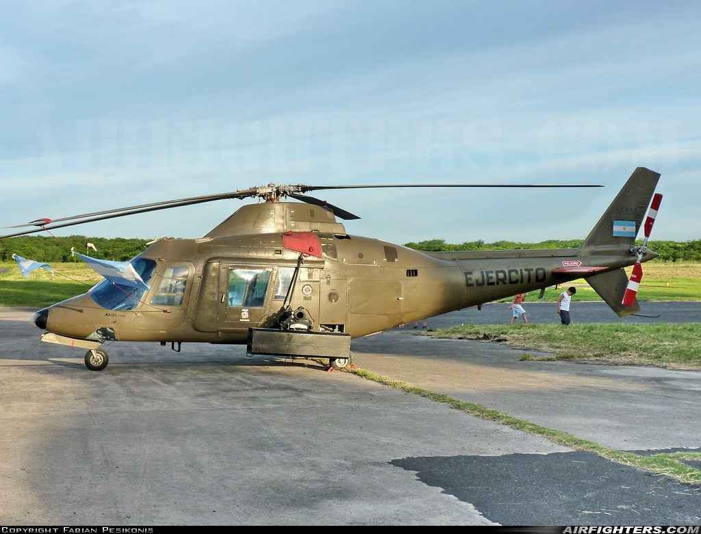 Argentina - Army Agusta A-109A Hirundo AE-338 at Buenos Aires - Campo de Mayo (CPO / SADO), Argentina