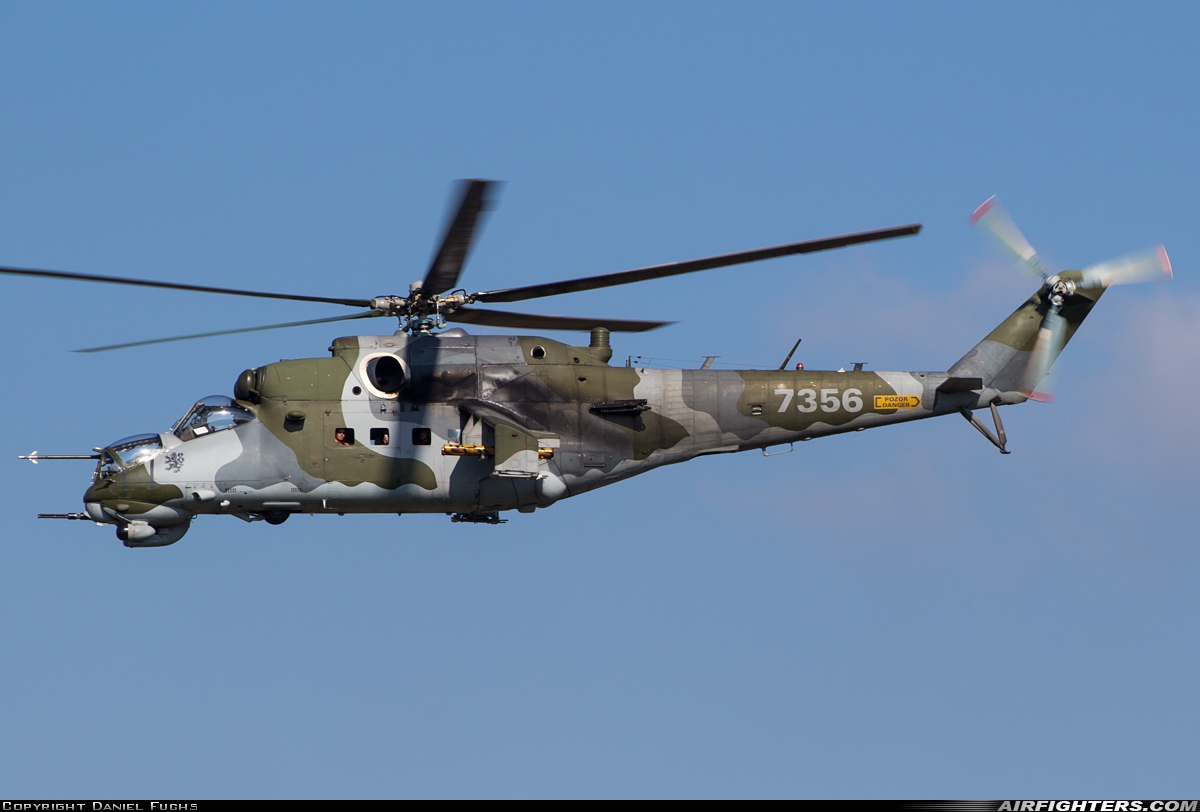 Czech Republic - Air Force Mil Mi-35 (Mi-24V) 7356 at Kleine Brogel (EBBL), Belgium