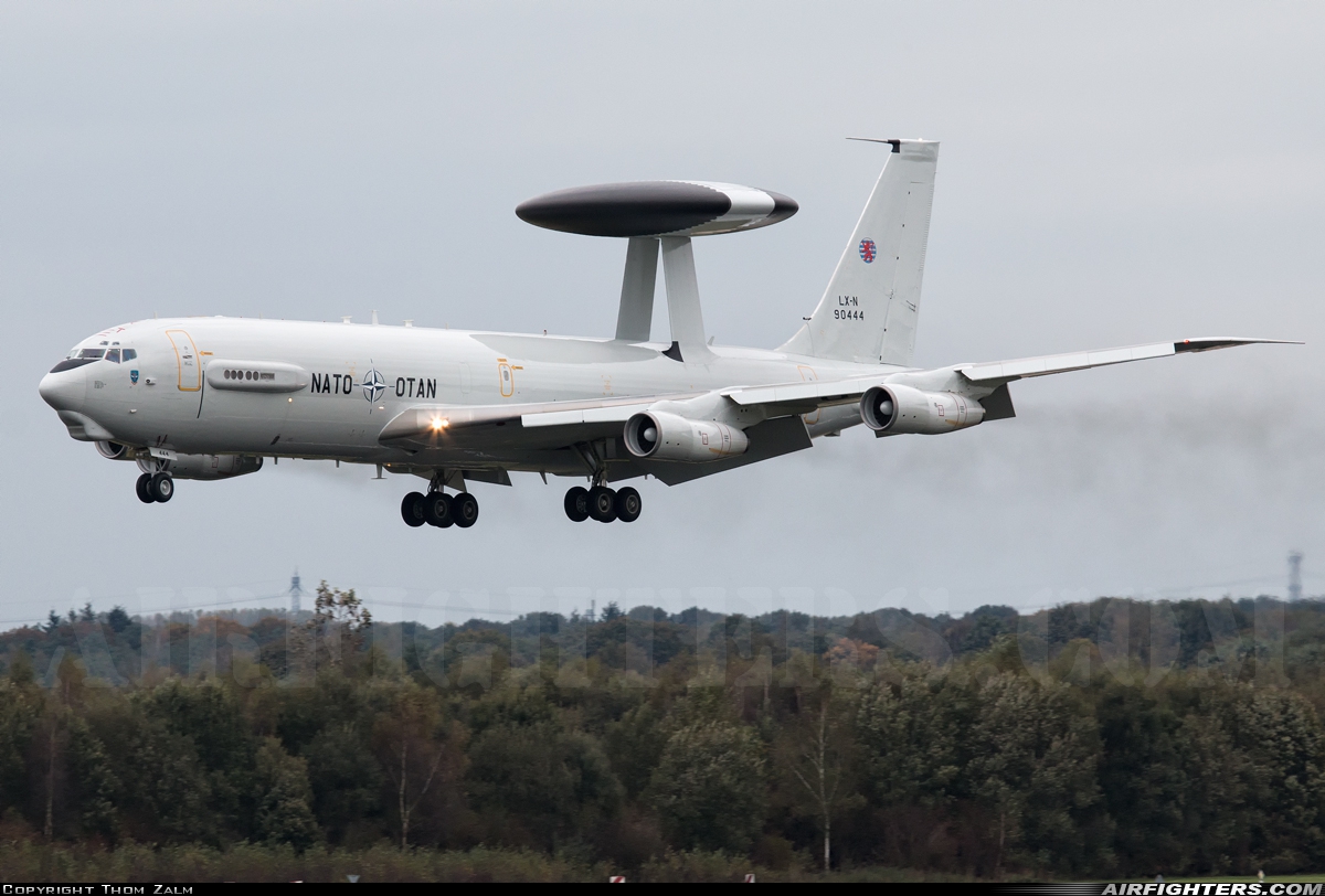 Luxembourg - NATO Boeing E-3A Sentry (707-300) LX-N90444 at Eindhoven (- Welschap) (EIN / EHEH), Netherlands