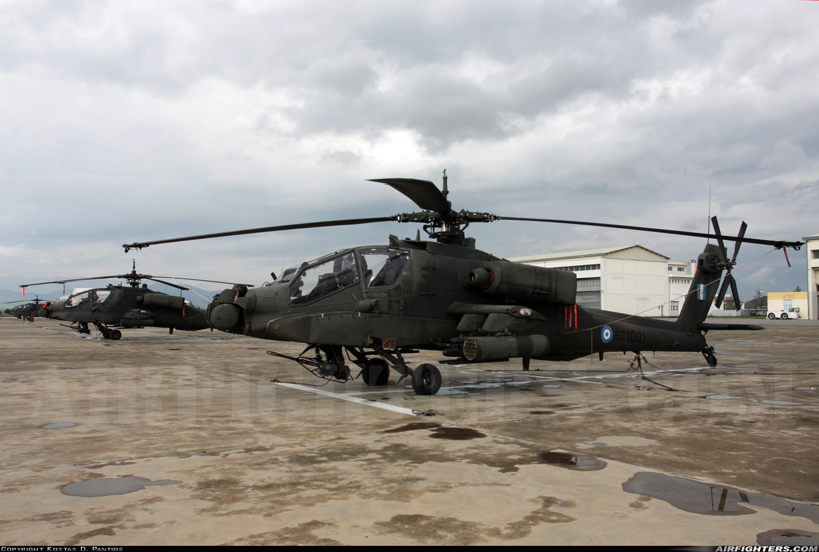 Greece - Army McDonnell Douglas AH-64A+ Apache ES1001 at Stefanovikion (LGSV), Greece