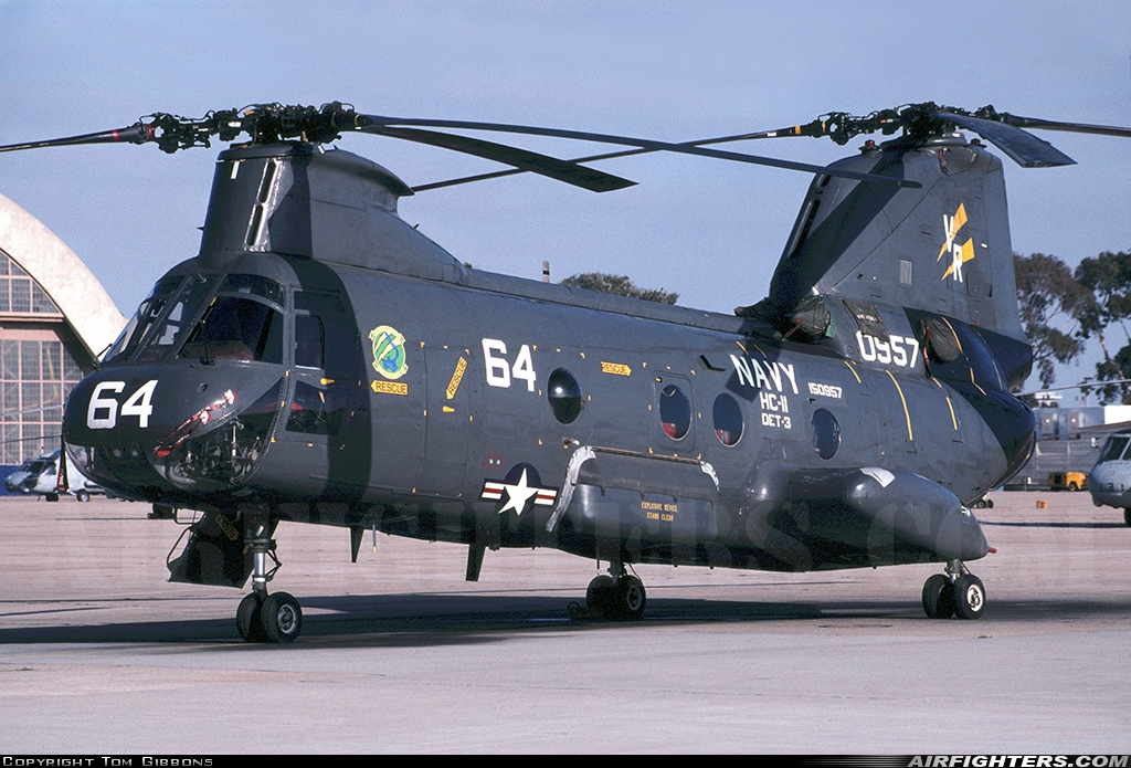 USA - Navy Boeing Vertol CH-46D Sea Knight (107-II) 150957 at San Diego - North Island NAS / Halsey Field (NZY / KNZY), USA