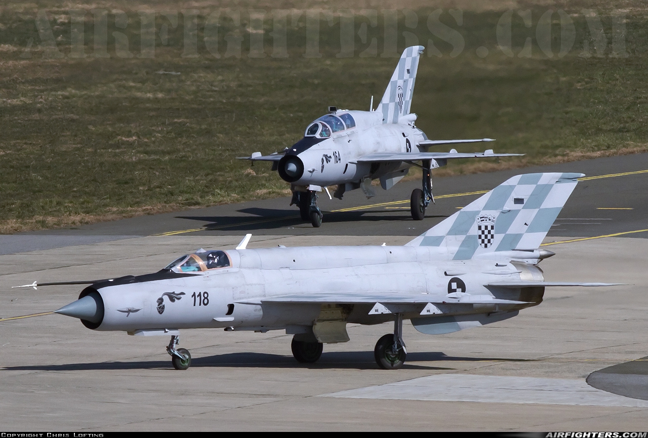 Croatia - Air Force Mikoyan-Gurevich MiG-21bis 118 at Zagreb - Pleso (ZAG / LDZA), Croatia
