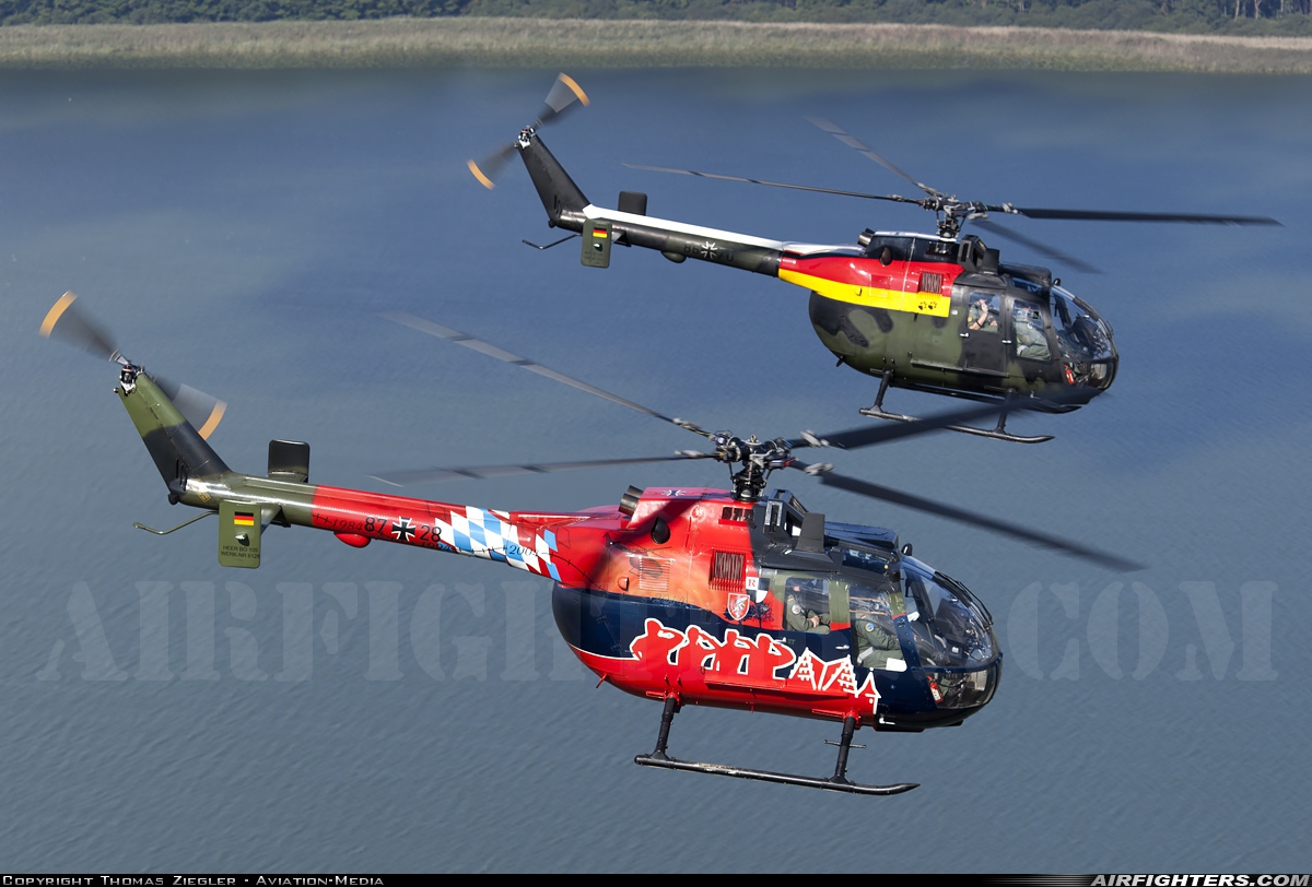 Germany - Army MBB Bo-105P1M 87+28 at In Flight, Germany