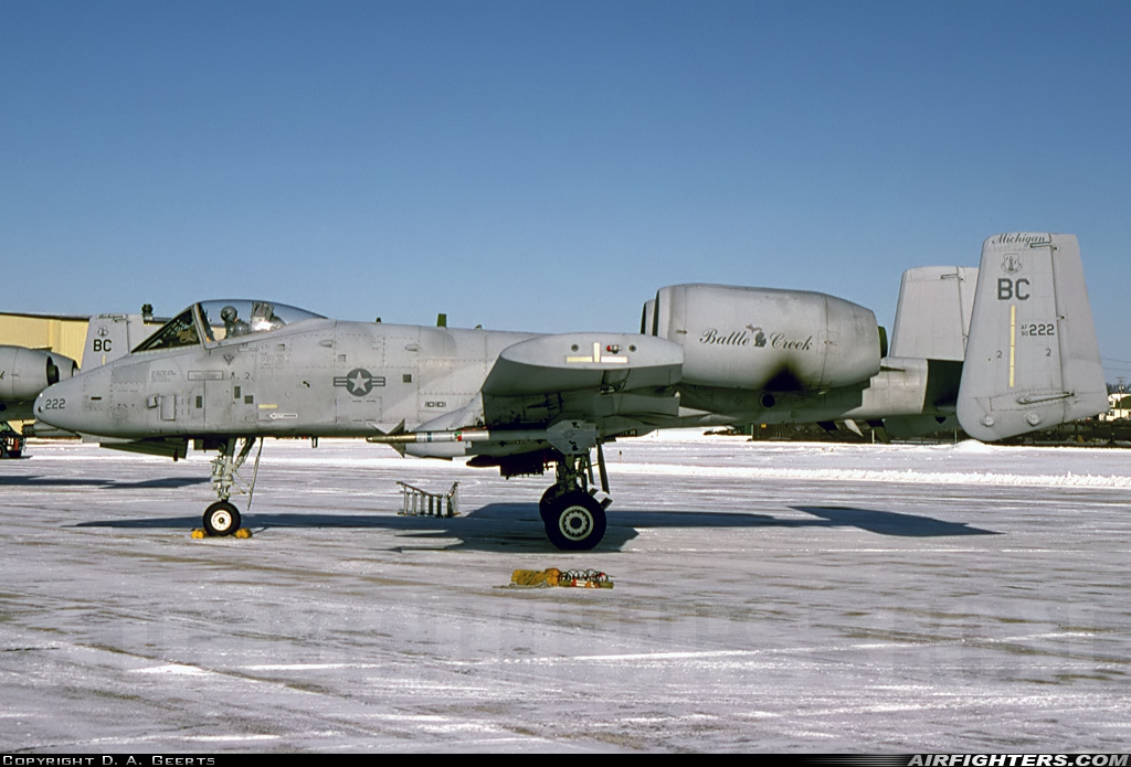 USA - Air Force Fairchild OA-10A Thunderbolt II 80-0222 at Battle Creek - W.K. Kellog (BTL / KBTL), USA