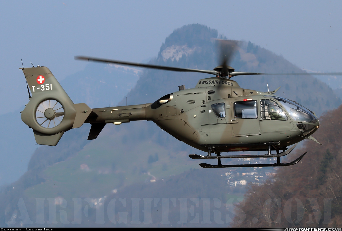 Switzerland - Air Force Eurocopter TH05 (EC-635P2+) T-351 at Alpnach (LSMA), Switzerland