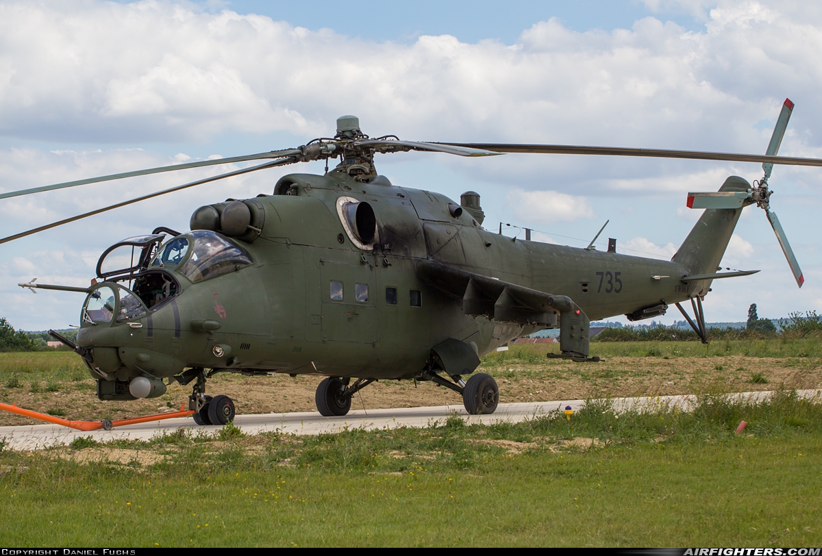 Poland - Army Mil Mi-35 (Mi-24V) 735 at Phalsbourg - Bourscheid (LFQP), France