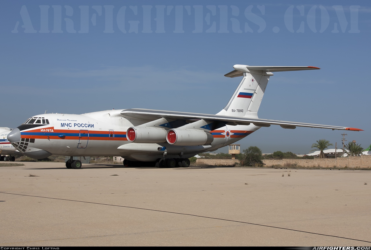 Russia - MChS Rossii - Ministry for Emergency Situations Ilyushin IL-76TD RA-76840 at Tripoli - Mitiga (MJI / HLLM), Libya