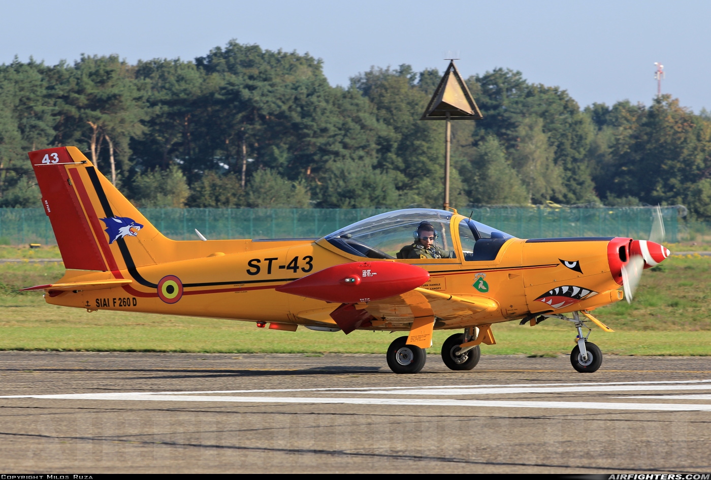 Belgium - Air Force SIAI-Marchetti SF-260D ST-43 at Kleine Brogel (EBBL), Belgium