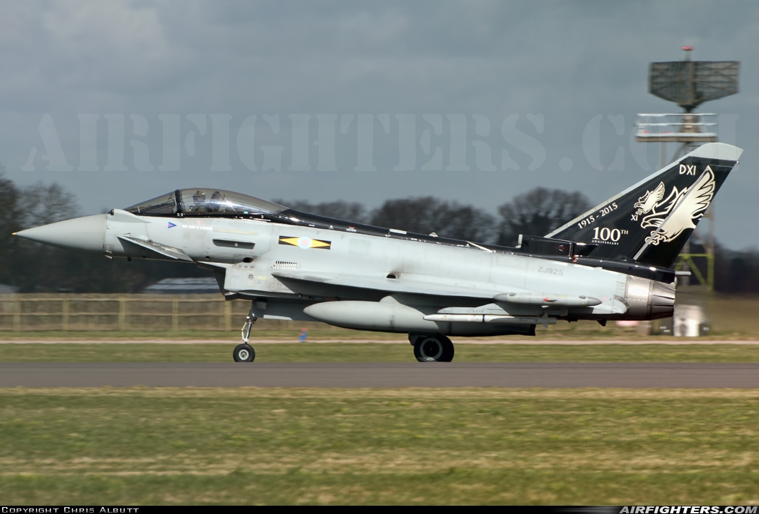 UK - Air Force Eurofighter Typhoon FGR4 ZJ925 at Coningsby (EGXC), UK