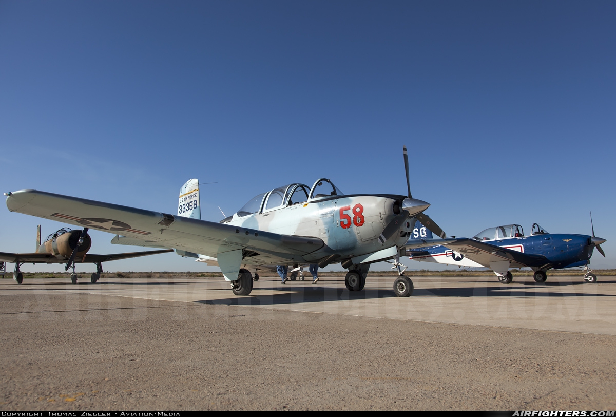 Private Beech T-34A Mentor N6HK at Coolidge Municipal Airport (P08), USA