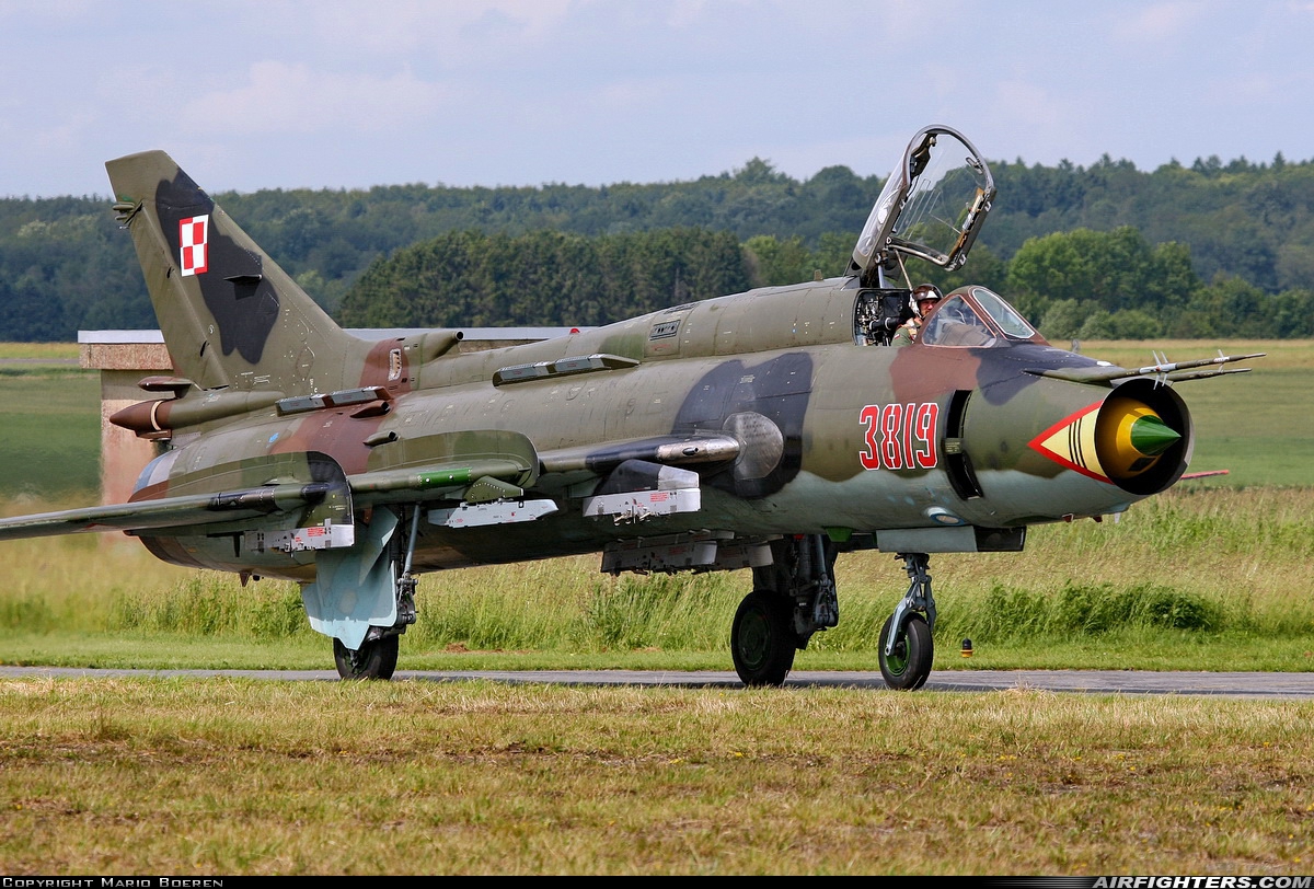 Poland - Air Force Sukhoi Su-22M4 Fitter-K 3819 at Florennes (EBFS), Belgium