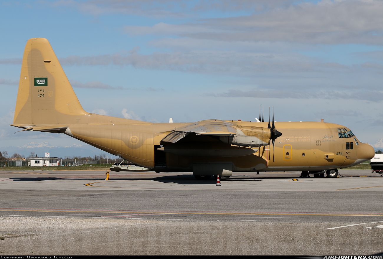 Saudi Arabia - Air Force Lockheed C-130H Hercules (L-382) 474 at Trieste - Ronchi dei Legionari (TRS / LIPQ), Italy