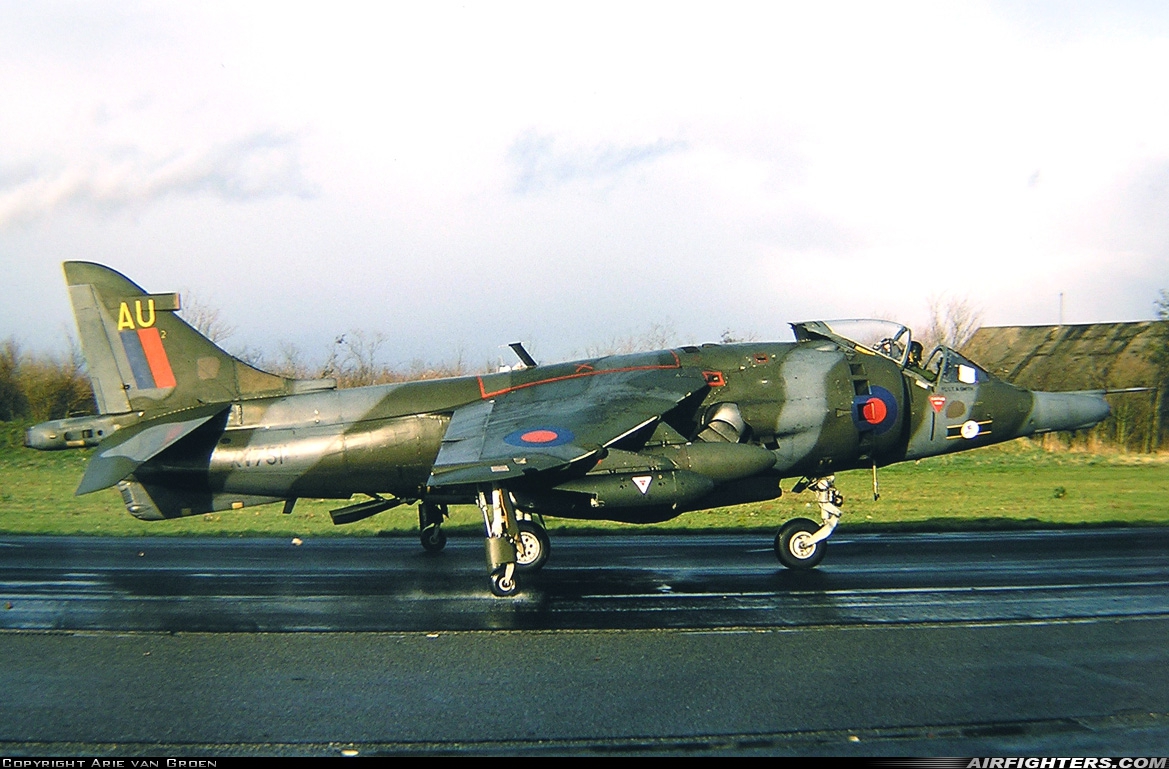UK - Air Force Hawker Siddeley Harrier GR.3 XV751 at Leeuwarden (LWR / EHLW), Netherlands