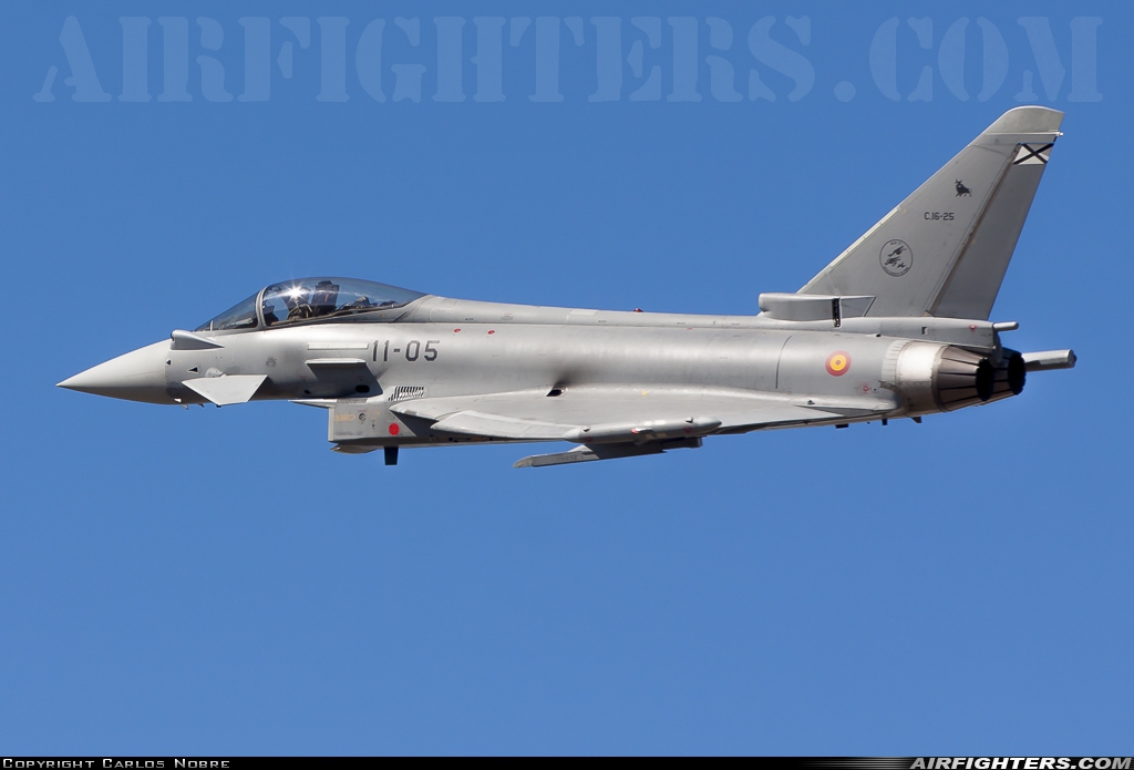 Spain - Air Force Eurofighter C-16 Typhoon (EF-2000S) C.16-25 at Sintra (- Granja do Marques) (BA1) (LPST), Portugal