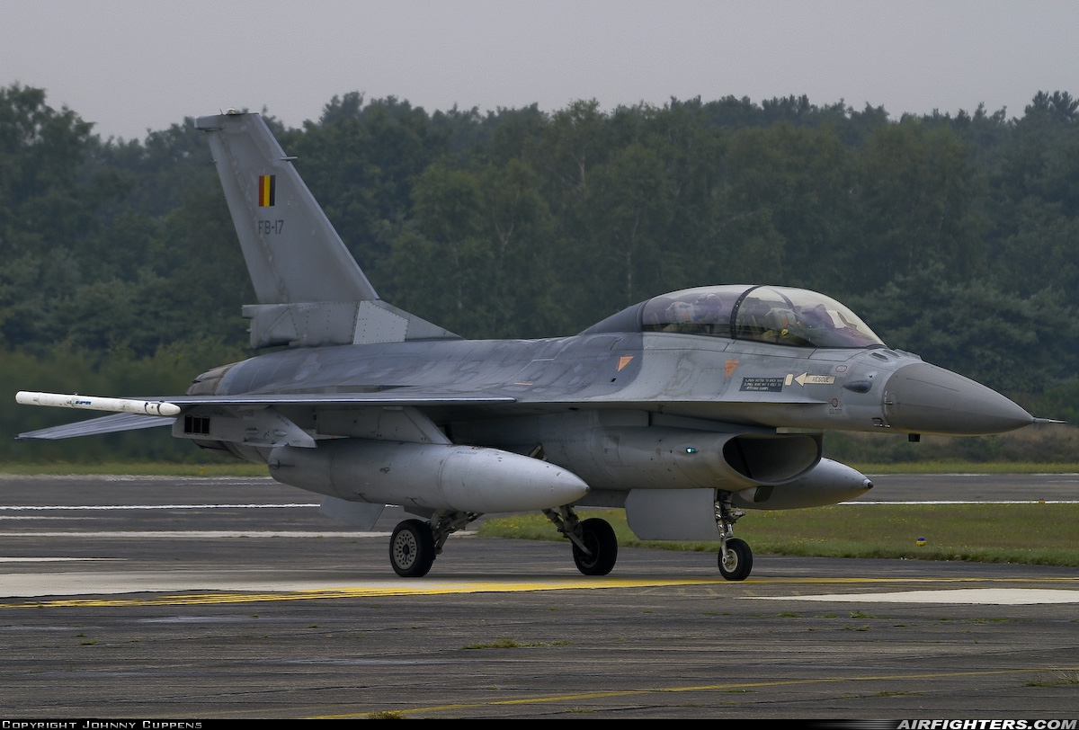 Belgium - Air Force General Dynamics F-16BM Fighting Falcon FB-17 at Kleine Brogel (EBBL), Belgium