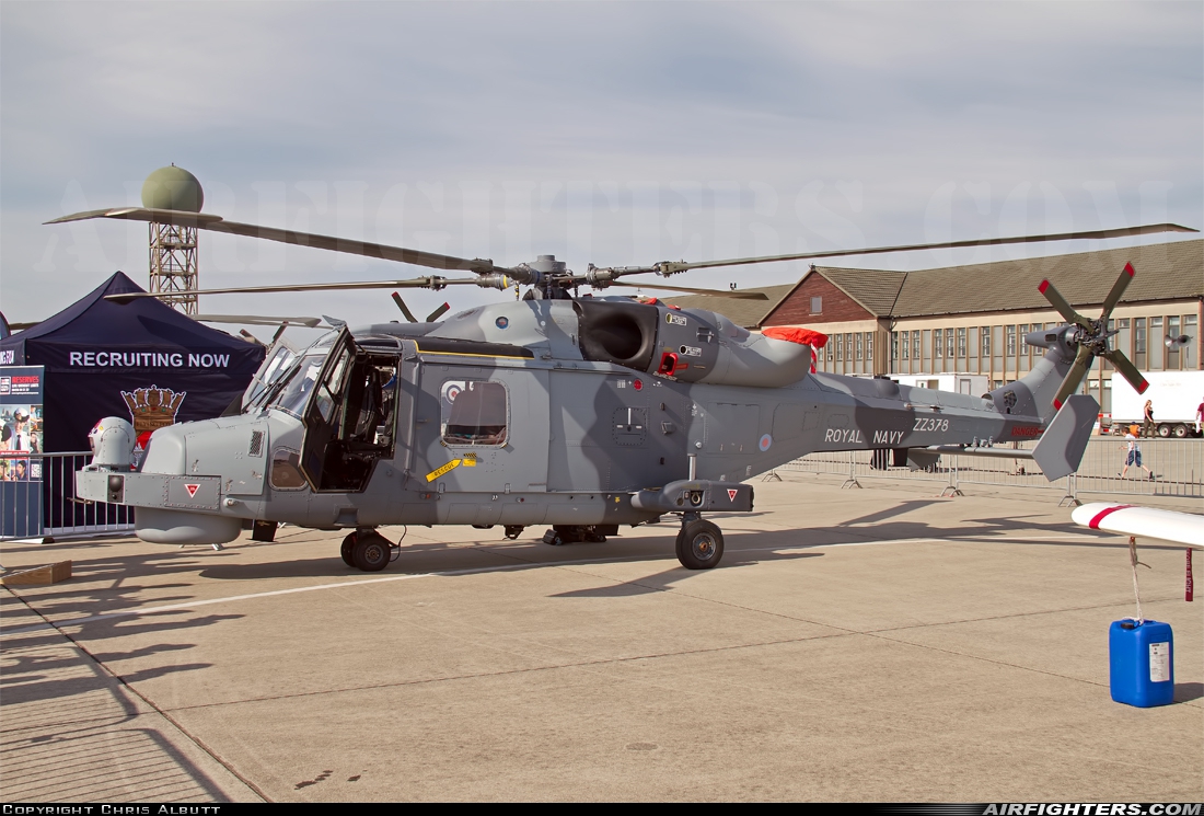 UK - Navy AgustaWestland Wildcat HMA2 ZZ378 at Yeovilton (YEO / EGDY), UK