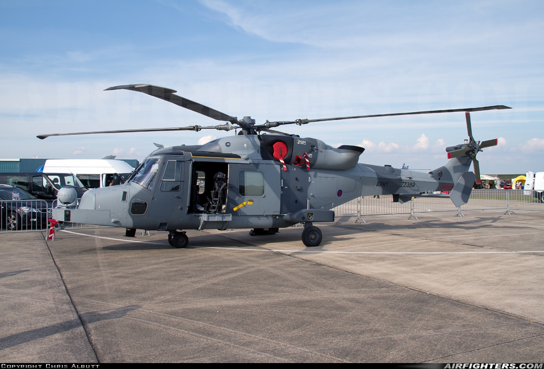 UK - Army AgustaWestland Wildcat AH1 ZZ389 at Yeovilton (YEO / EGDY), UK