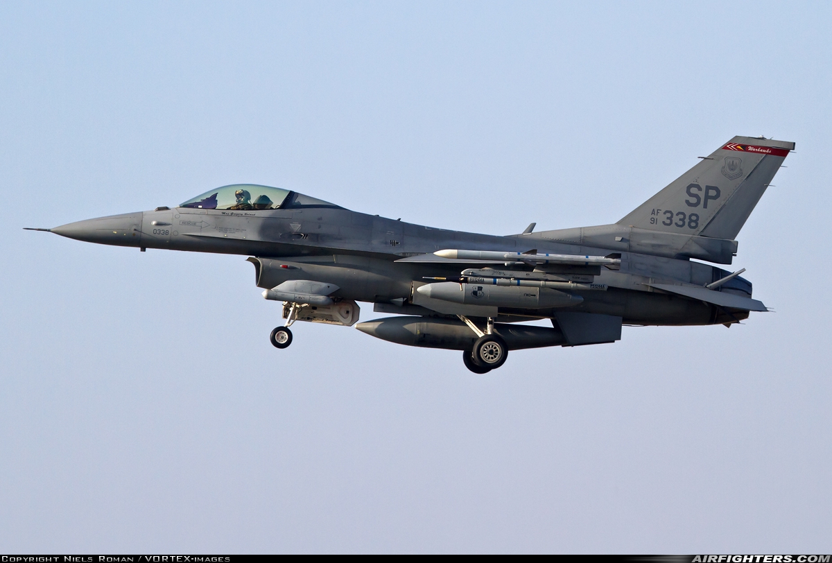 USA - Air Force General Dynamics F-16C Fighting Falcon 91-0338 at Spangdahlem (SPM / ETAD), Germany