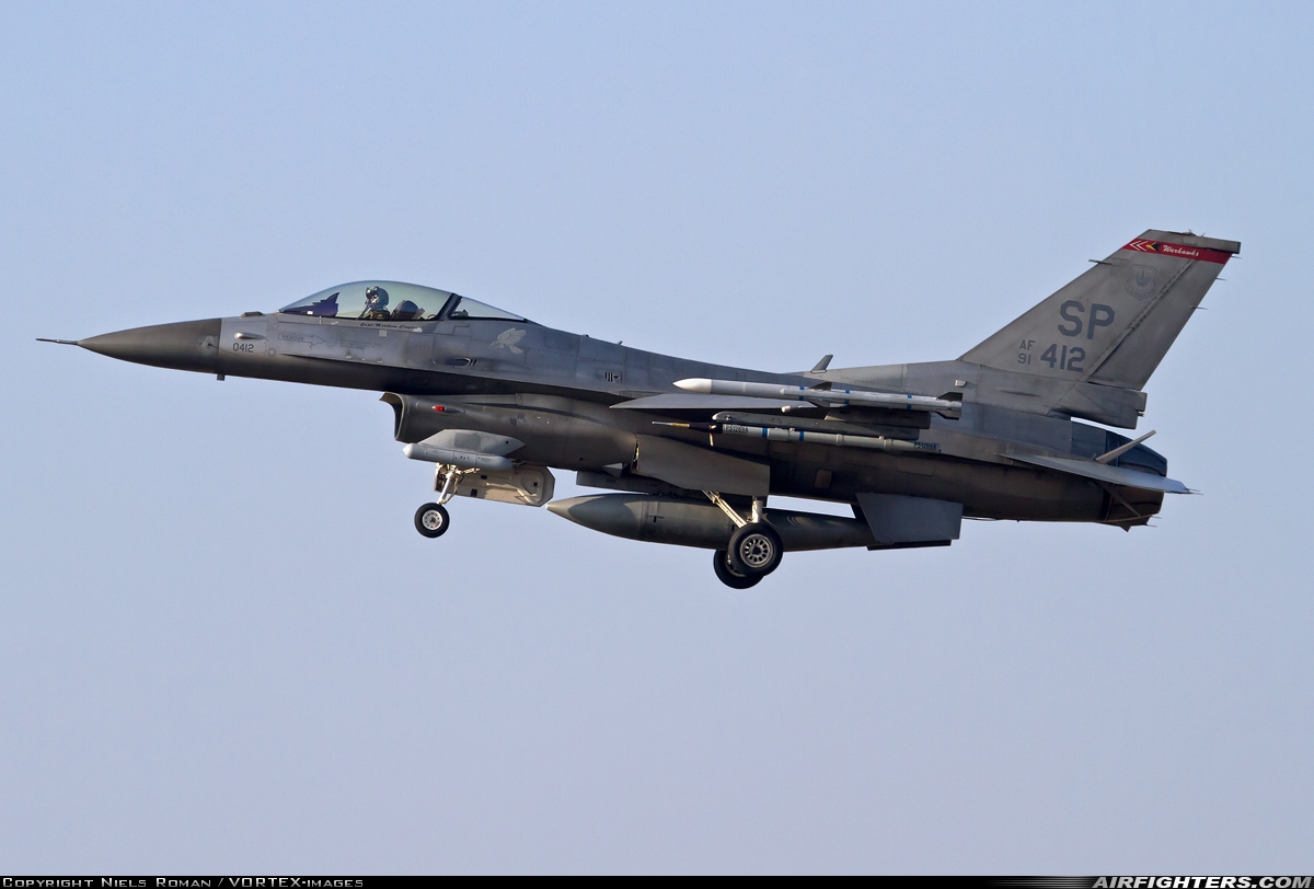 USA - Air Force General Dynamics F-16C Fighting Falcon 91-0412 at Spangdahlem (SPM / ETAD), Germany