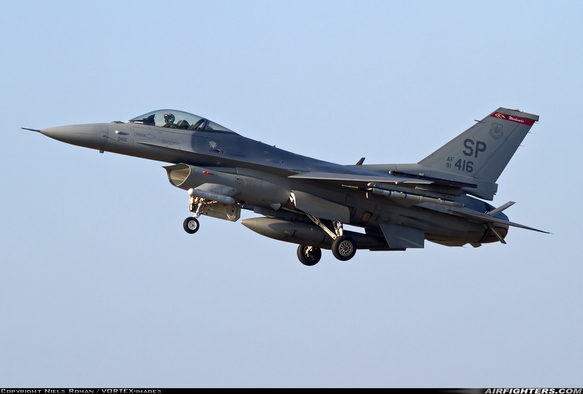 USA - Air Force General Dynamics F-16C Fighting Falcon 91-0416 at Spangdahlem (SPM / ETAD), Germany