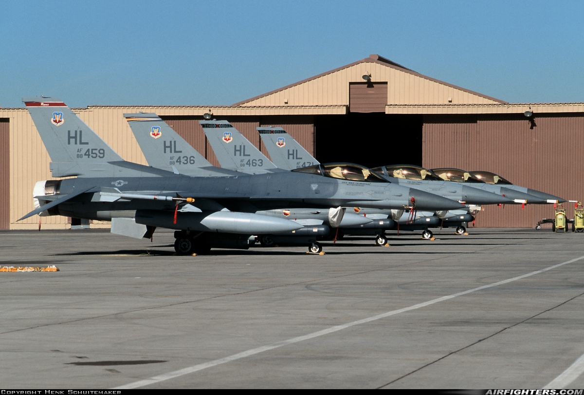 USA - Air Force General Dynamics F-16C Fighting Falcon 88-0459 at Las Vegas - Nellis AFB (LSV / KLSV), USA