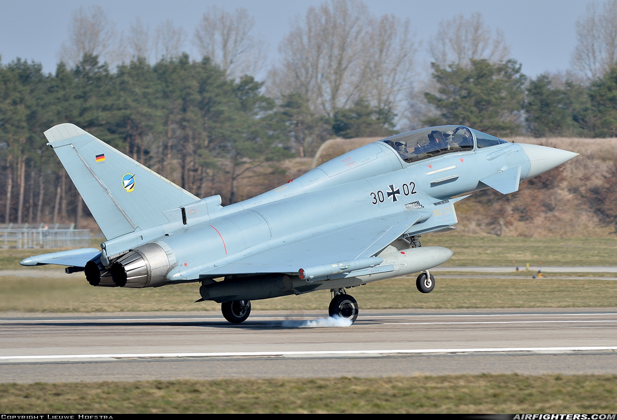 Germany - Air Force Eurofighter EF-2000 Typhoon T 30+02 at Wittmundhafen (Wittmund) (ETNT), Germany