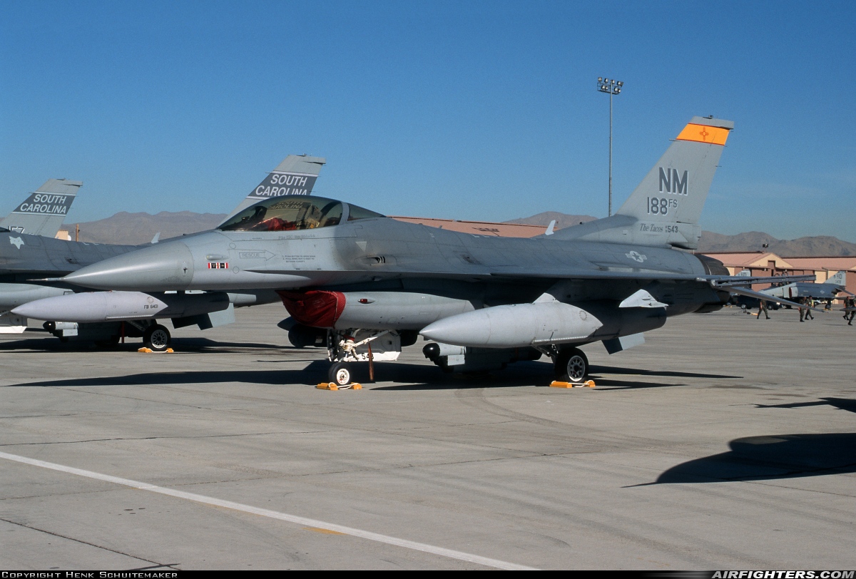 USA - Air Force General Dynamics F-16C Fighting Falcon 88-0543 at Las Vegas - Nellis AFB (LSV / KLSV), USA