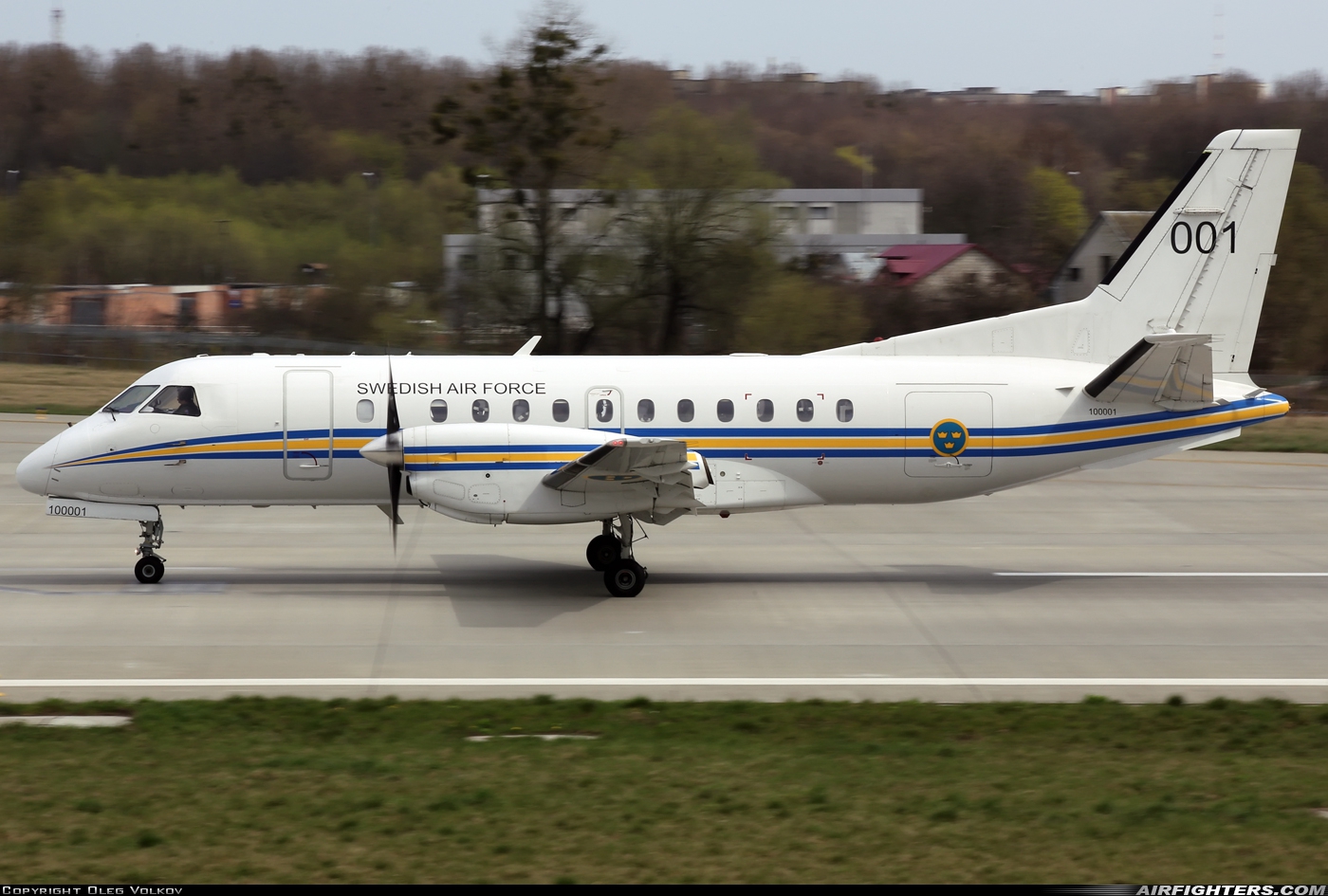 Sweden - Air Force Saab OS100 (SF-340) 100001 at Lviv - Danylo Halytskyi International (LWO / UKLL), Ukraine
