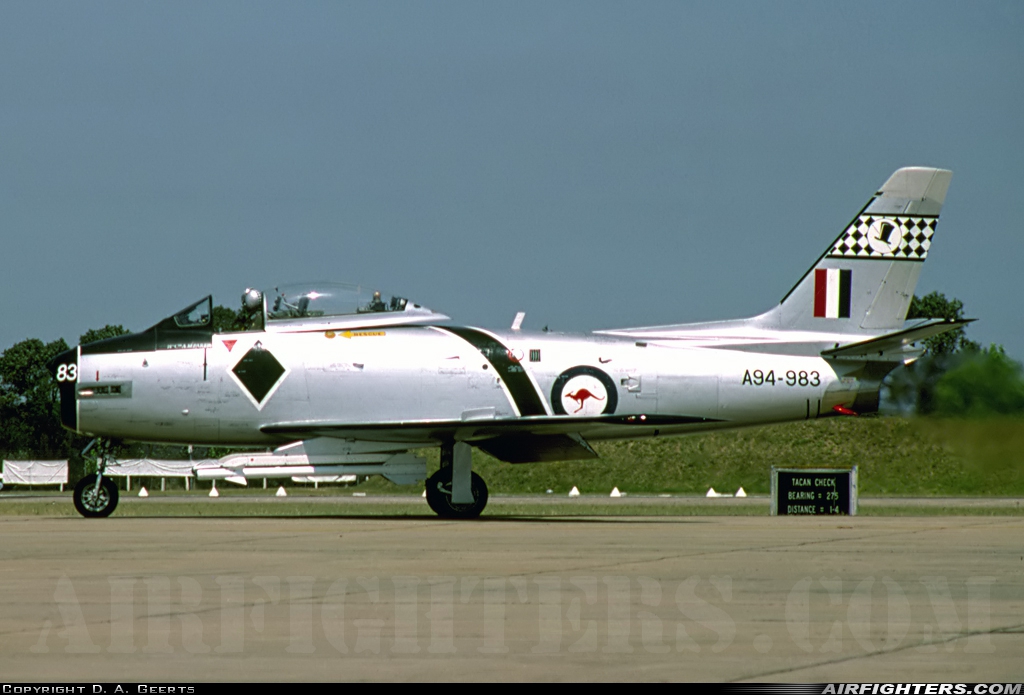 Private Commonwealth CA-27 Sabre Mk32 VH-PCM at Richmond (YSRI), Australia