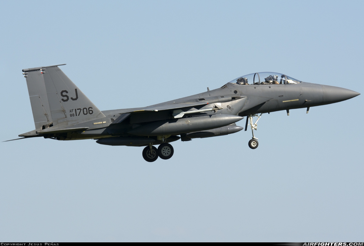 USA - Air Force McDonnell Douglas F-15E Strike Eagle 88-1706 at Seville - Moron de la Frontera (OZP / LEMO), Spain