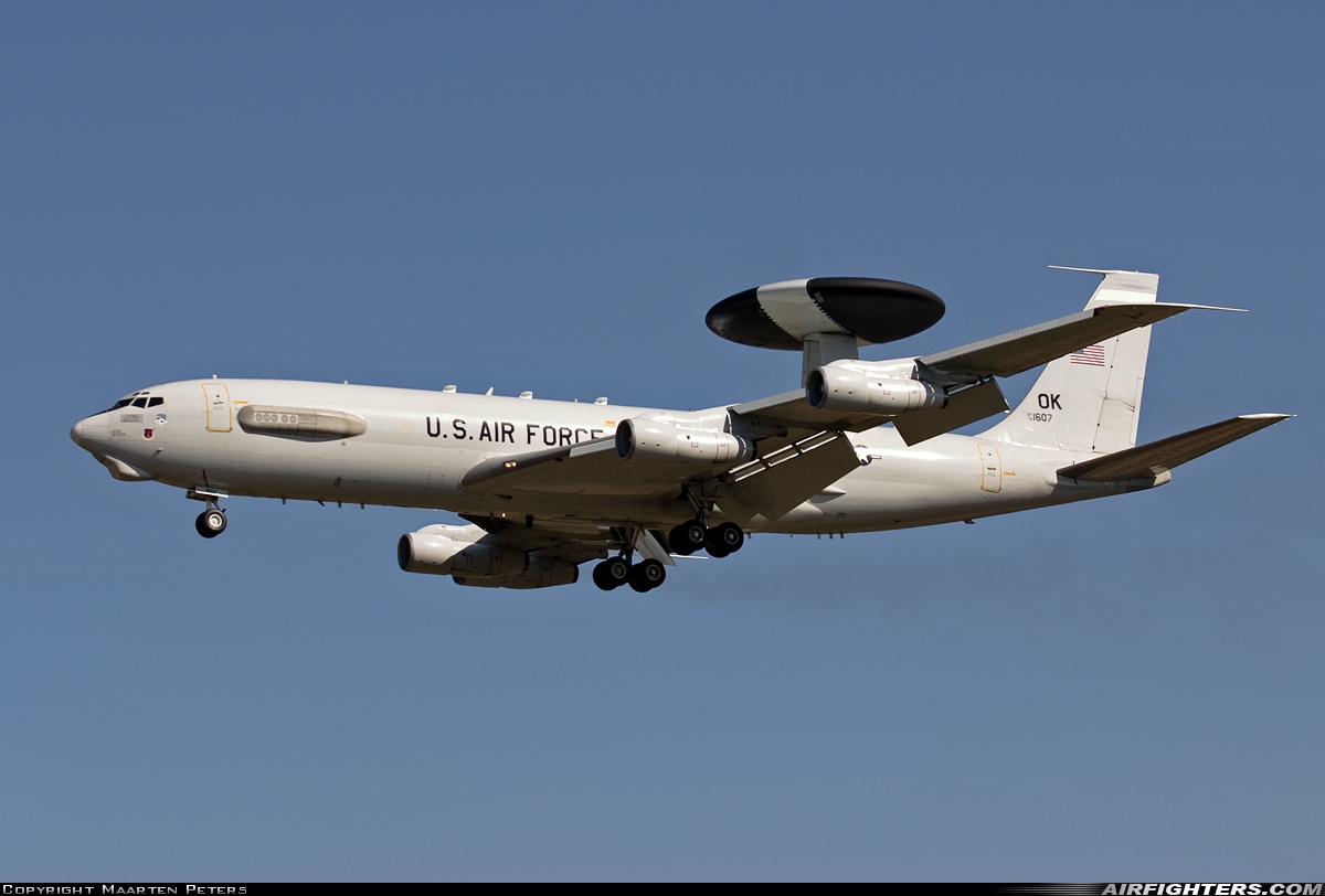 USA - Air Force Boeing E-3B Sentry (707-300) 76-1607 at Ramstein (- Landstuhl) (RMS / ETAR), Germany