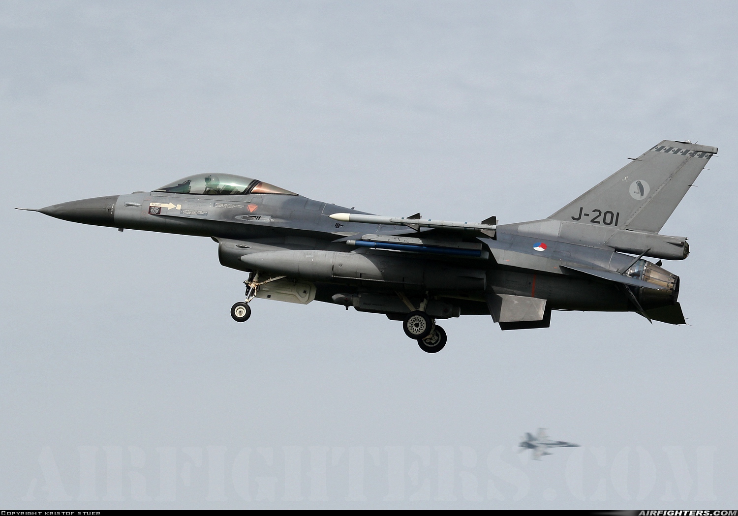 Netherlands - Air Force General Dynamics F-16AM Fighting Falcon J-201 at Leeuwarden (LWR / EHLW), Netherlands