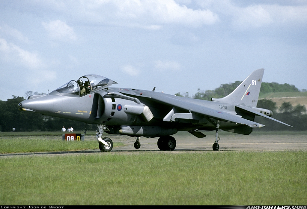 UK - Air Force British Aerospace Harrier GR.7 ZD461 at Duxford (EGSU), UK