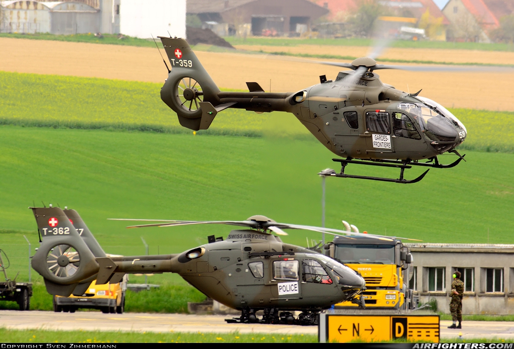Switzerland - Air Force Eurocopter TH05 (EC-635P2+) T-359 at Payerne (LSMP), Switzerland