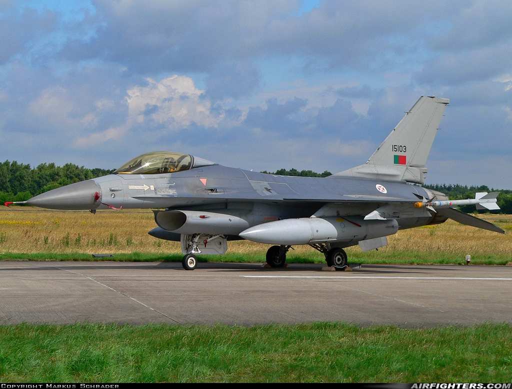 Portugal - Air Force General Dynamics F-16A Fighting Falcon 15103 at Uden - Volkel (UDE / EHVK), Netherlands