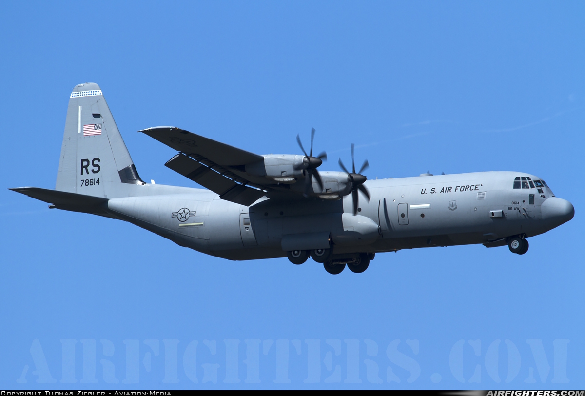 USA - Air Force Lockheed Martin C-130J-30 Hercules (L-382) 07-8614 at Ramstein (- Landstuhl) (RMS / ETAR), Germany