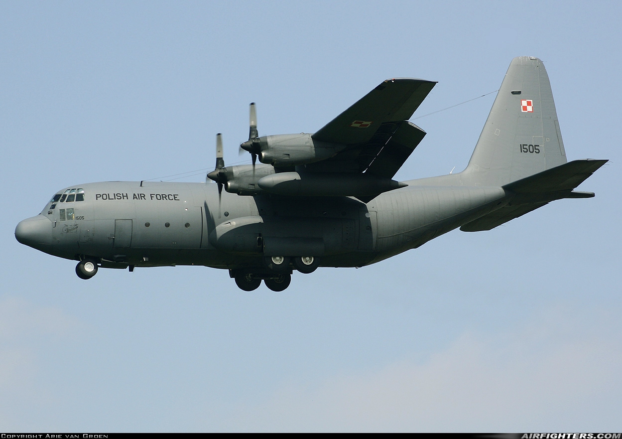 Poland - Air Force Lockheed C-130E Hercules (L-382) 1505 at Leeuwarden (LWR / EHLW), Netherlands