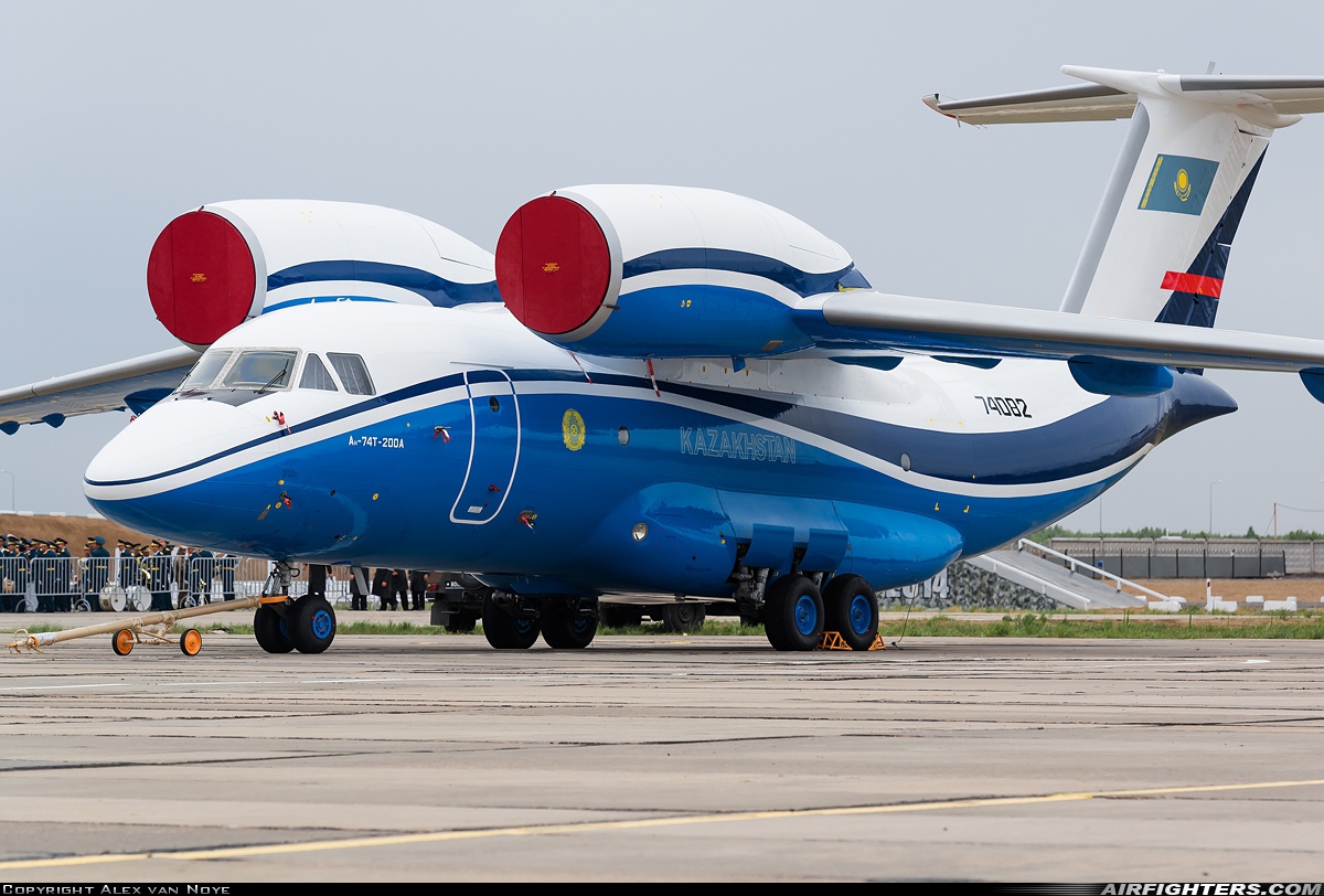 Kazakhstan - Border Guard Antonov An-74T-200A 74082 at Astana (Aqmola / Tselinograd) (TSE / UACC), Kazakhstan